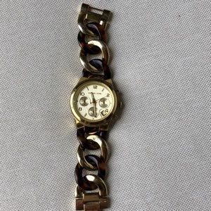 Michael Kors Braided gold & tortoiseshell watch🕰